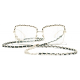 Chanel - Occhiali da Vista Quadrata - Oro Verde - Chanel Eyewear