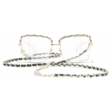 Chanel - Square Eyeglasses - Gold Green - Chanel Eyewear