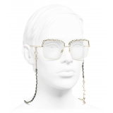 Chanel - Occhiali da Vista Quadrata - Oro Verde - Chanel Eyewear