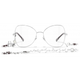 Chanel - Butterfly Eyeglasses - Silver Burgundy - Chanel Eyewear