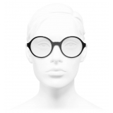 Chanel - Round Eyeglasses - Black Silver - Chanel Eyewear
