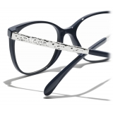Chanel - Occhiali da Vista Quadrata - Blu Argento - Chanel Eyewear