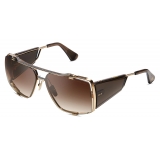 DITA - Souliner-Two - White Gold Black Palladium Dark Brown - DTS136 - Sunglasses - DITA Eyewear