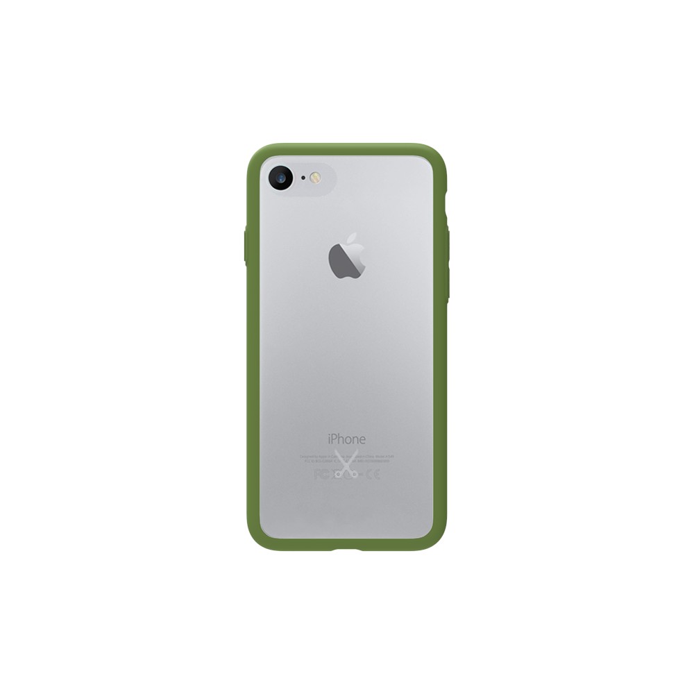 Philo - Cover Protettiva in Gomma Supersottile Antiscivolo - Slimbumper - Bumper Cover - Verde Militare - iPhone 8 Plus / 7 Plus