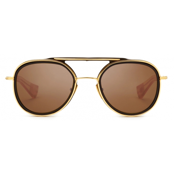 DITA - Spacecraft - Black Yellow Gold Dark Brown - 19017 - Sunglasses - DITA Eyewear