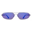 Balenciaga - Occhiali da Sole Stretch Oval - Blu - Occhiali da Sole - Balenciaga Eyewear