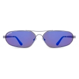 Balenciaga - Stretch Oval Sunglasses - Blue - Sunglasses - Balenciaga Eyewear