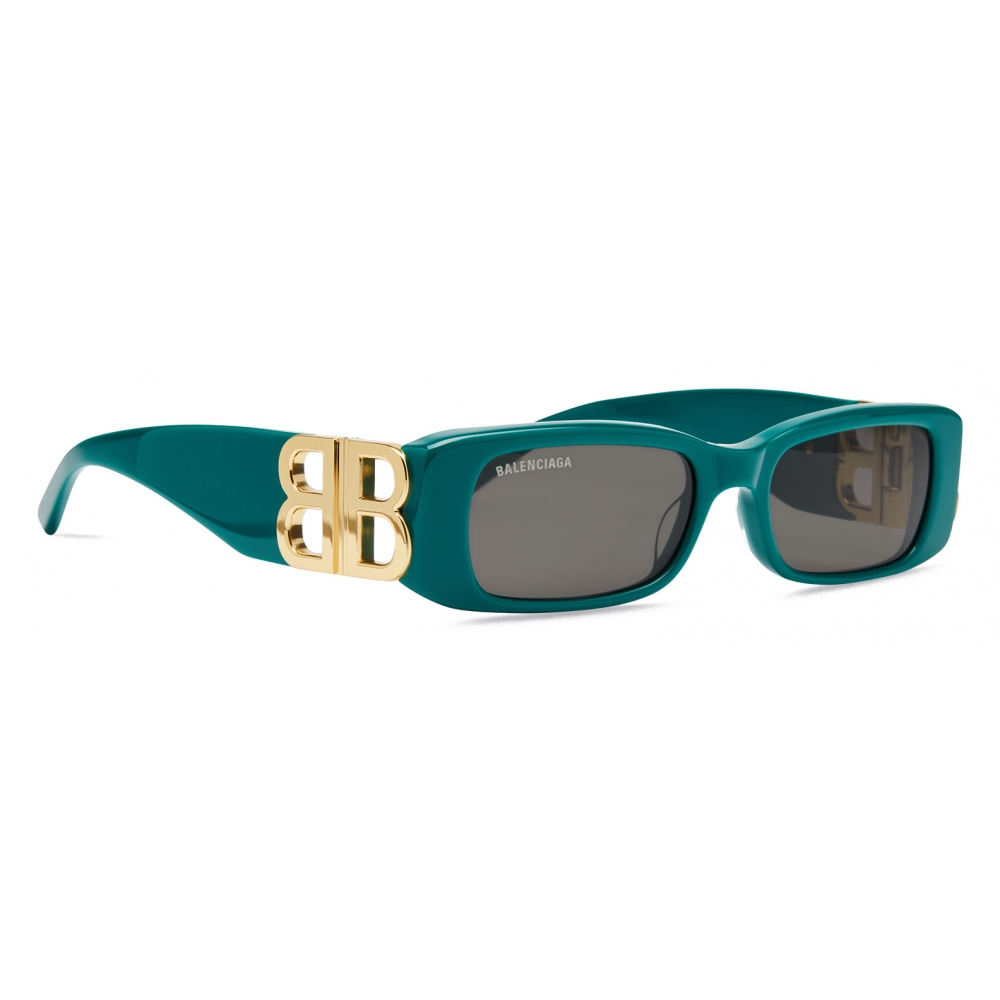 Balenciaga - Women's Dynasty Rectangle Sunglasses - Green - Sunglasses ...