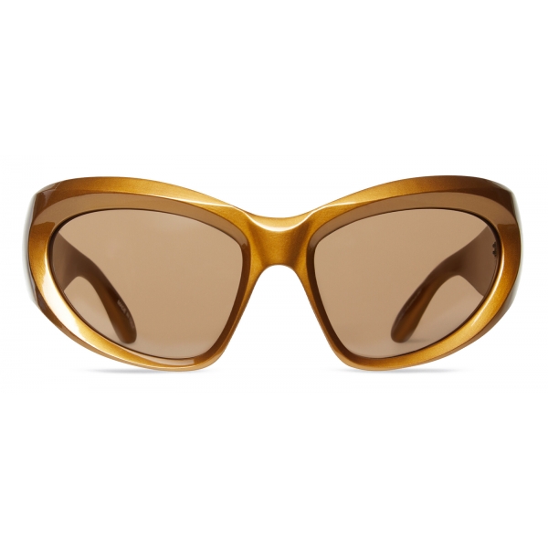 Balenciaga - Wrap D-Frame Sunglasses - Gold - Sunglasses 