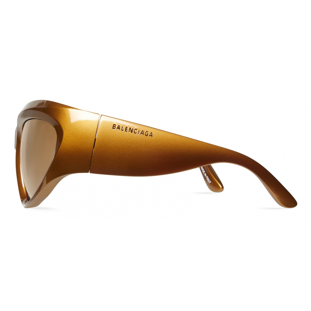 Balenciaga - Wrap D-Frame Sunglasses - Gold - Sunglasses 