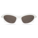 Balenciaga - Bat Rectangle Sunglasses - White - Sunglasses - Balenciaga Eyewear
