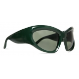 Balenciaga - Occhiali da Sole Wrap D-Frame - Verde - Occhiali da Sole - Balenciaga Eyewear