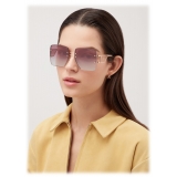 Bulgari - True Colors Hexagonal Metal Sunglasses - Gold Clay - Serpenti Collection - Bulgari Eyewear