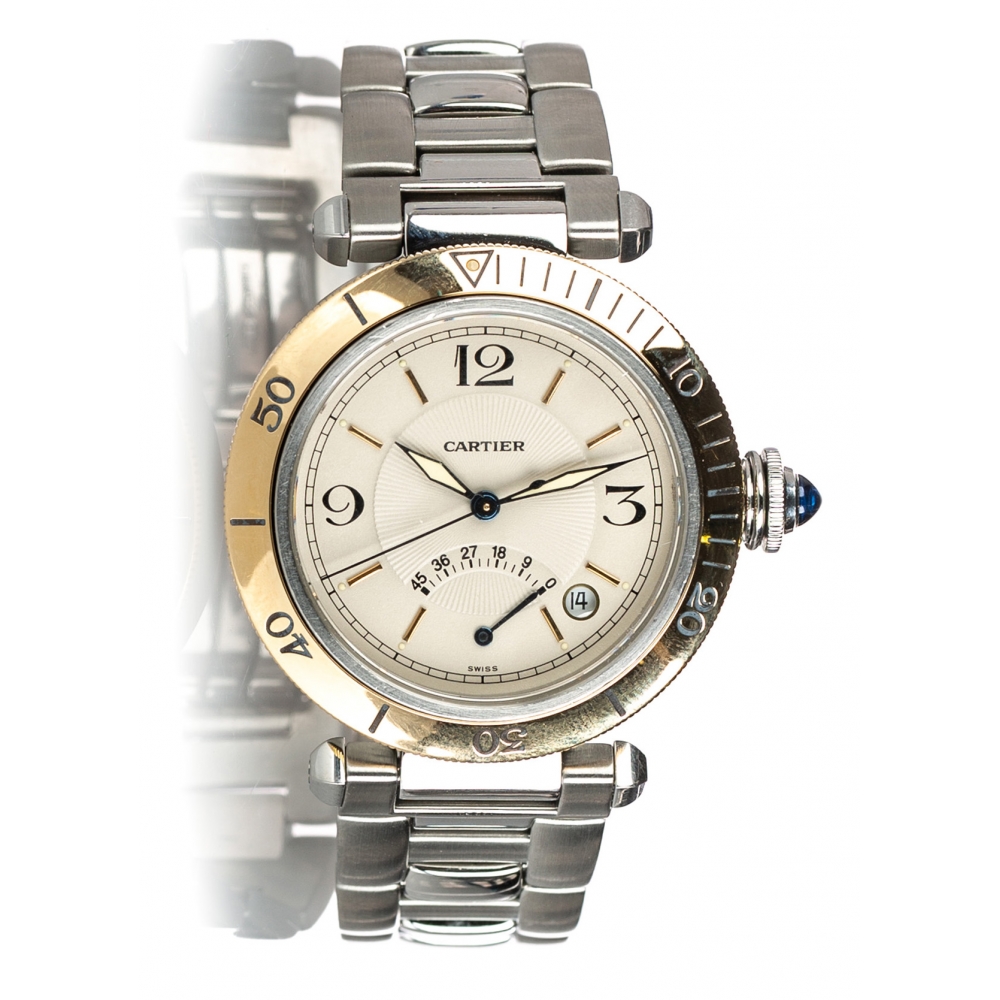 Cartier Vintage Stainless Steel Pasha Automatic W31012H3 Cartier Watch  in Silver Gold Luxury High Quality Avvenice
