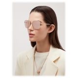 Bulgari - B.Zero1 - Squared Metal Sunglasses - Gold - B.Zero1 Collection - Sunglasses - Bulgari Eyewear