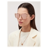 Bulgari - "Rock" Squared Metal Sunglasses - Gold - B.Zero1 Collection - Sunglasses - Bulgari Eyewear