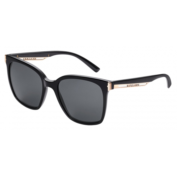 Bulgari - B.Zero1 - "Downtown" Squared Acetate Sunglasses - Black - B.Zero1 Collection - Sunglasses - Bulgari Eyewear