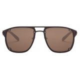 Bulgari - "Bvlgari Bvlgari Aluminium" Rectangular Sunglasses - Brown - Sunglasses - Bulgari Eyewear