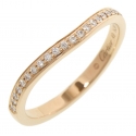 Cartier Vintage - 18K Half Diamond Ballerina Curve Ring - Cartier Ring in Gold - Luxury High Quality