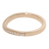 Cartier Vintage - 18K Half Diamond Ballerina Curve Ring - Anello Cartier in Oro - Alta Qualità Luxury