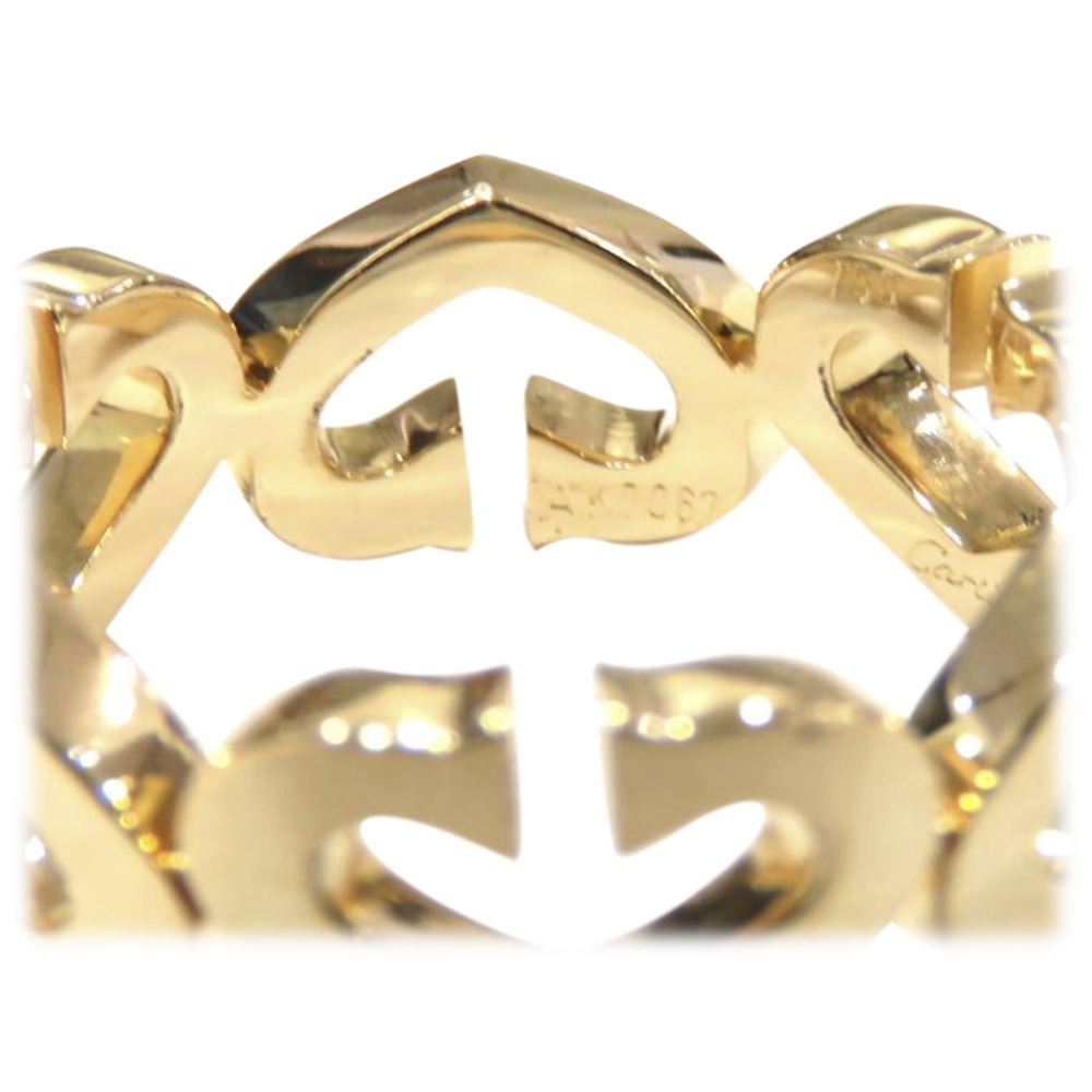 Cartier Vintage High - Ring - Luxury Hearts 18K Gold Cartier Ring in Symbols and Quality - - Avvenice