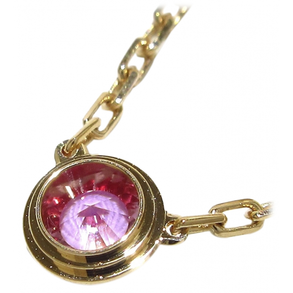 CRB7218400 - Saphirs Légers de Cartier necklace - Pink gold, pink sapphire  - Cartier