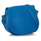 Cartier Vintage - Must de Cartier Leather Shoulder Bag - Blue - Leather Handbag - Luxury High Quality