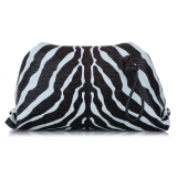 Bottega Veneta Vintage - Zebra Print Envelope Leather Clutch Bag - Nero Bianco - Borsa in Pelle - Alta Qualità Luxury