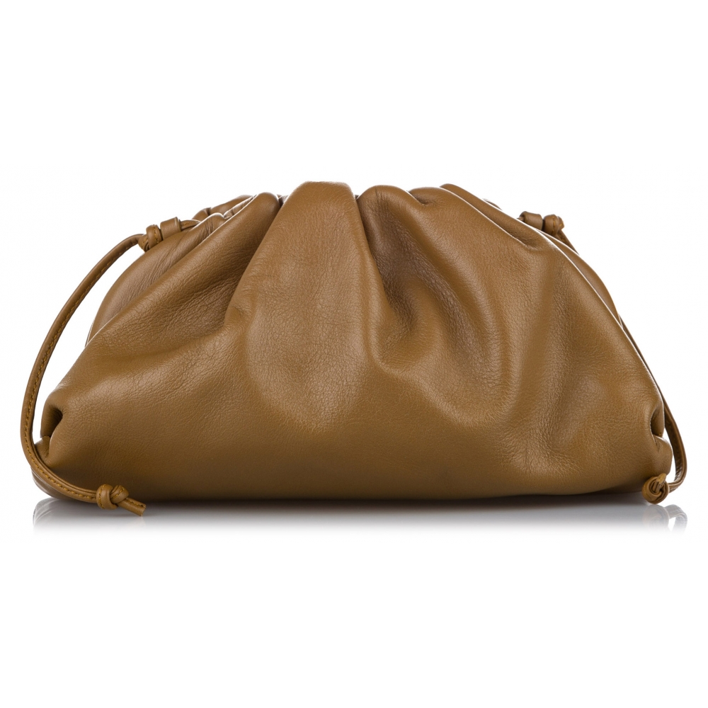 CHLOE Epi Leather Small Gold Chain Shoulder Bag in Camel Gold Tan