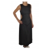 Patrizia Pepe - Long Dress with Opening Details and Chains - Black - Dress - Made in Italy - Luxury Exclusive Collection