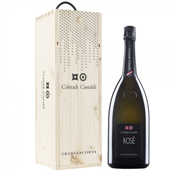 Contadi Castaldi - Franciacorta D.O.C.G. Rosé - Magnum - Cassa Legno - Pinot Nero - Luxury Limited Edition - 1,5 l