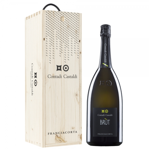 Contadi Castaldi - Franciacorta D.O.C.G. Brut - Magnum - Wood Box - Chardonnay - Luxury Limited Edition - 1,5 l