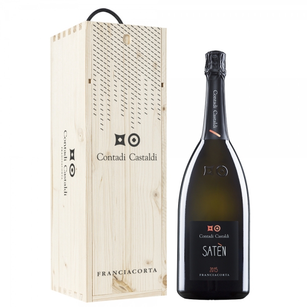 Contadi Castaldi - Franciacorta D.O.C.G. Satèn - Magnum - Wood Box - Chardonnay - Luxury Limited Edition - 1,5 l