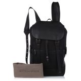 Bottega Veneta Vintage - Leather Backpack - Nero - Zaino in Pelle - Alta Qualità Luxury
