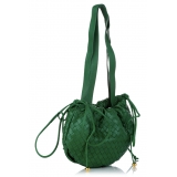 Bottega Veneta Vintage - Intrecciato Bulb Shoulder Bag - Green - Leather Handbag - Luxury High Quality