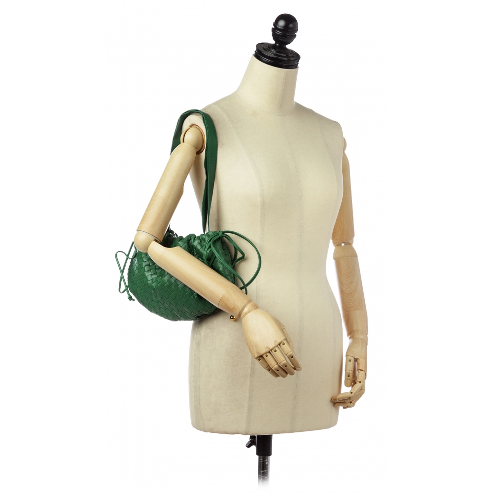 Bottega Veneta Grasp Intrecciato Twist Top Handle Bag Yellow Shoulder Strap  NEW