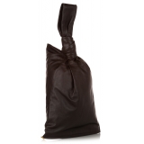 Bottega Veneta Vintage - BV Twist Leather Handbag - Dark Brown - Leather Handbag - Luxury High Quality