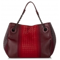 Bottega Veneta Vintage - Intrecciato Leather Tote Bag - Red - Leather Handbag - Luxury High Quality