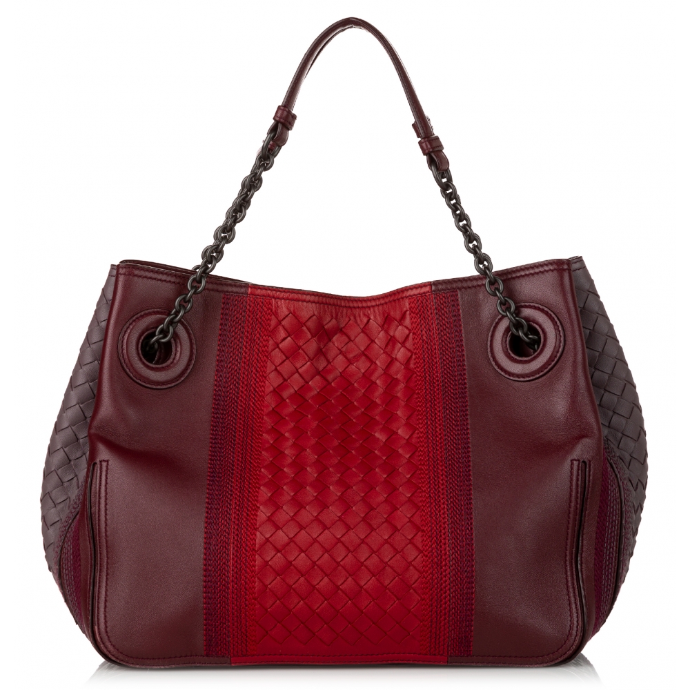 Bottega Veneta Vintage - Intrecciato Leather Tote Bag - Red - Leather  Handbag - Luxury High Quality - Avvenice