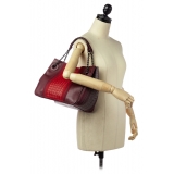 Bottega Veneta Vintage - Intrecciato Leather Tote Bag - Red - Leather Handbag - Luxury High Quality