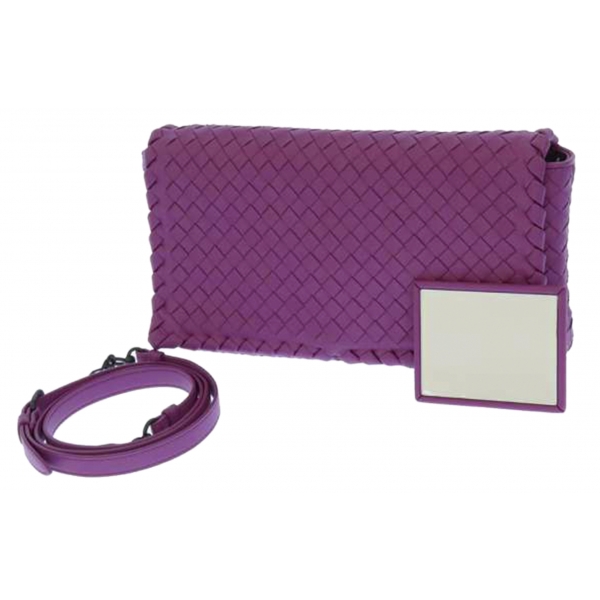 Bottega Veneta Vintage - Intrecciato Leather Crossbody Bag - Purple - Leather Handbag - Luxury High Quality