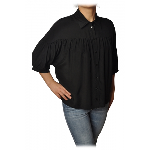 Patrizia Pepe - Lightweight Fabric Shirt - Black - Shirt - Made in Italy - Luxury Exclusive Collection
