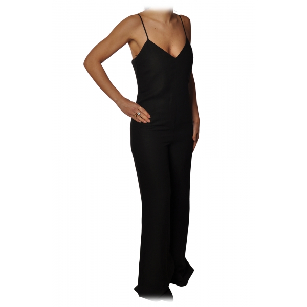 Patrizia Pepe - Wide Leg Jumpsuit - Black - Made in Italy - Luxury Exclusive Collection