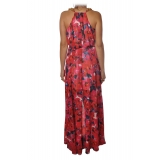 Patrizia Pepe - Long Dress in Floral Pattern - Red - Made in Italy - Luxury Exclusive Collection