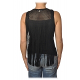 Patrizia Pepe - Top with Fringes - Black - Top - Made in Italy - Luxury Exclusive Collection