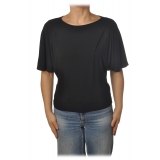 Patrizia Pepe - T-shirt Short Sleeves with Pence Detail - Black - T-shirt - Made in Italy - Luxury Exclusive Collection
