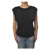 Patrizia Pepe - Sleeveless Top in Jersey Fabric - Black - Top - Made in Italy - Luxury Exclusive Collection
