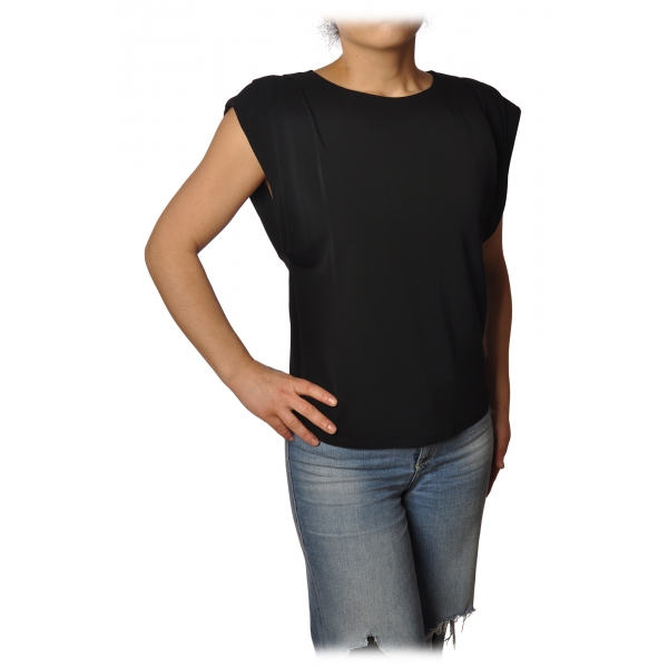 Patrizia Pepe - Sleeveless Top in Jersey Fabric - Black - Top - Made in Italy - Luxury Exclusive Collection