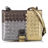 Bottega Veneta Vintage - Intrecciato Leather Crossbody Bag - Black Gold - Leather Handbag - Luxury High Quality