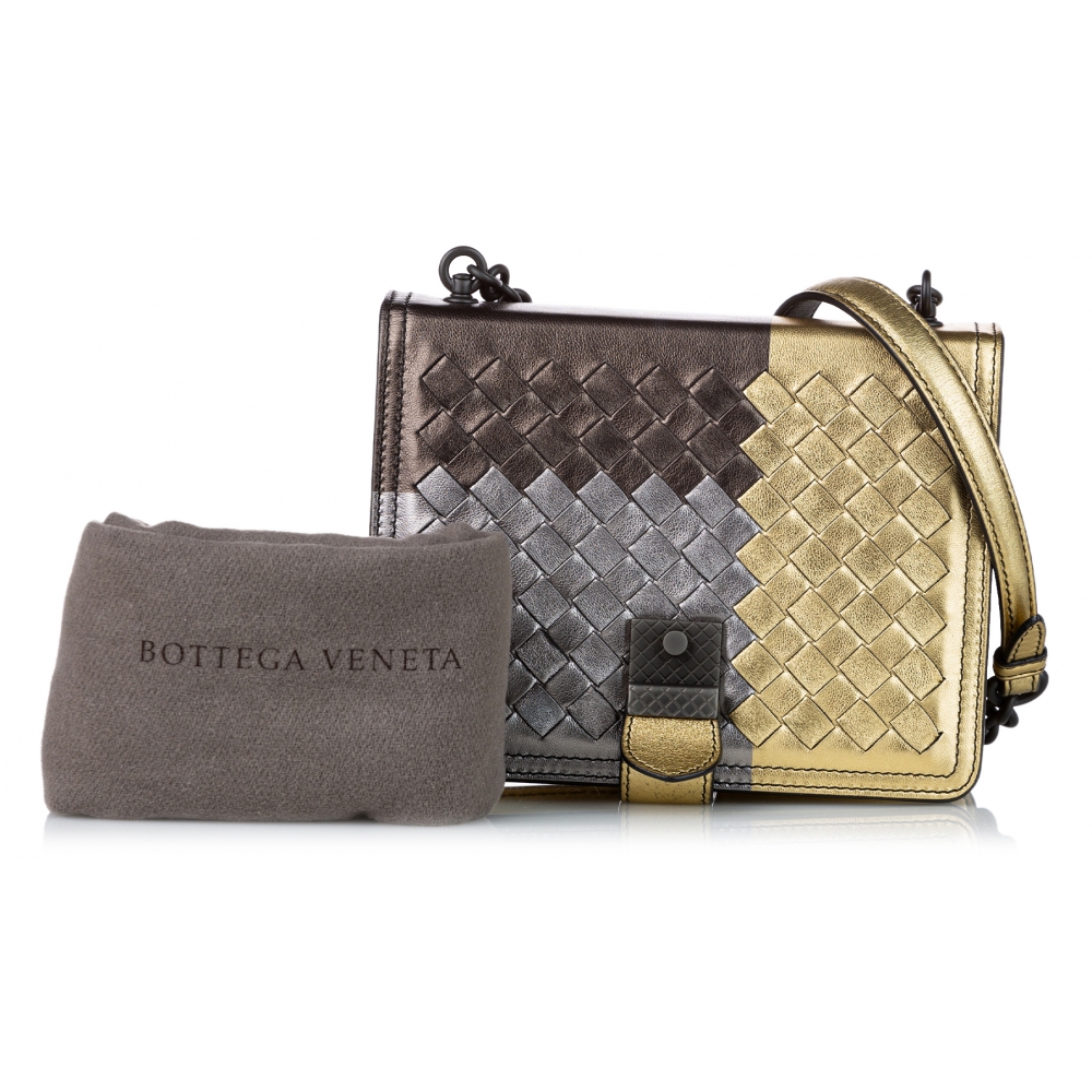 veneta intrecciato leather crossbody